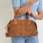 Сумка женская кожаная карамельная FM1544D