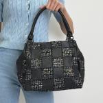 Сумка женская кожаная черная FM1263CA