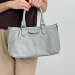 Сумка женская кожаная серая FM1661C