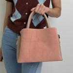 Сумка женская кожаная пудра FM1596K