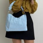 Сумка женская кожаная голубая FM0982AC