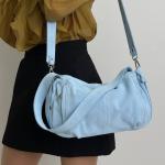 Сумка женская кожаная голубая FM1179F