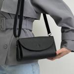 Сумка жіноча шкряна чорна FM1666D