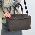 Сумка женская кожаная шоколадная FM1614C