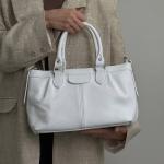 Сумка женская кожаная белая FM1661E
