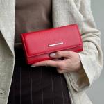 Гаманець жіночий шкіряний червоний FM1169L