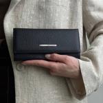 Гаманець жіночий шкіряний чорний FM1169M