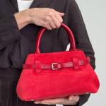Сумка жіноча шкіряна червона FM1571F