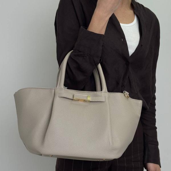 Сумка женская кожаная бежевая FM1676C