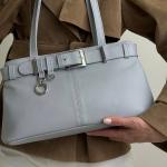 Сумка женская кожаная голубая FM1677A