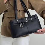 Сумка женская кожаная черная FM1677E