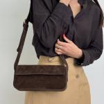 Сумка жіноча шкіряна шоколадна FM1311H