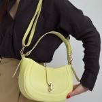Сумка жіноча шкіряна жовта FM1680F