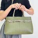 Сумка женская кожаная оливковая FM1684C
