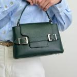 Сумка женская кожаная изумрудная FM1685B