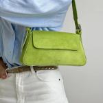 Сумка женская кожаная салатовая FM1515G