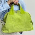 Сумка женская кожаная салатовая FM1240AD