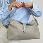 Сумка жіноча шкіряна сіра FM1686A
