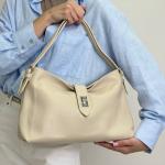 Сумка женская кожаная молочная FM1686B