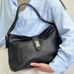 Сумка жіноча шкіряна чорна FM1686C