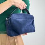 Сумка женская кожаная синяя FM1689A