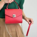 Сумка жіноча шкіряна червона FM1690A
