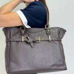 Сумка жіноча шкіряна шоколадна FM1695B