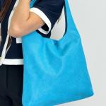 Сумка жіноча шкіряна синя FM1696E