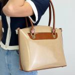 Сумка женская кожаная бежевая FM1698A