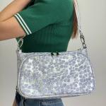 Сумка женская кожаная голубая FM1331AH