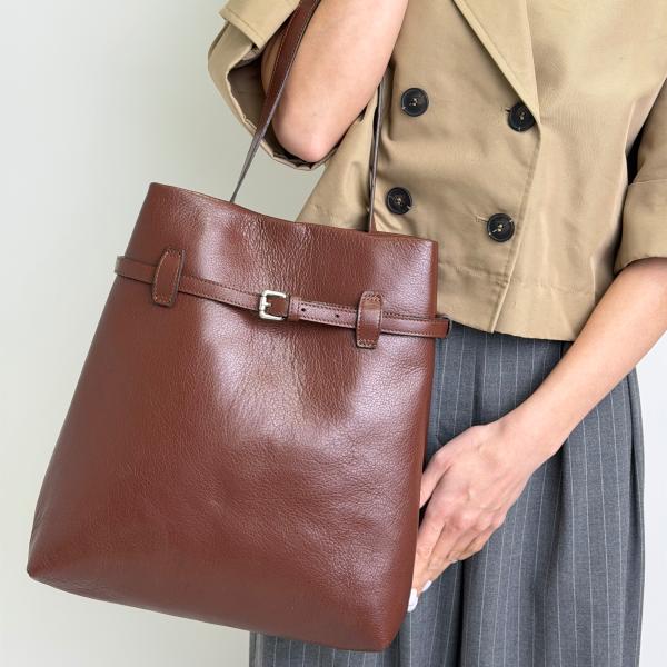 Сумка жіноча шкіряна шоколадна FM1688C