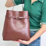 Сумка женская кожаная шоколадная FM1688C