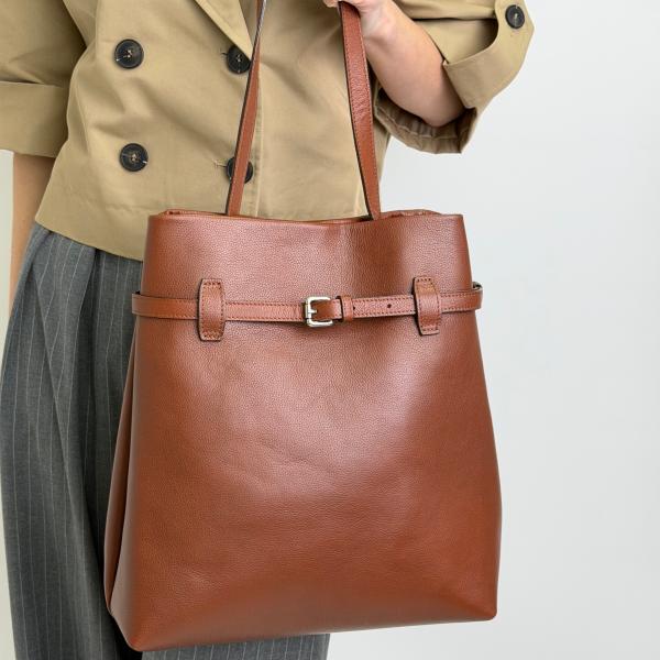 Сумка жіноча шкіряна шоколадна FM1688D