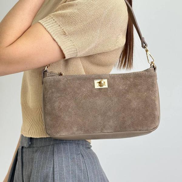 Сумка женская кожаная тауп FM1706B