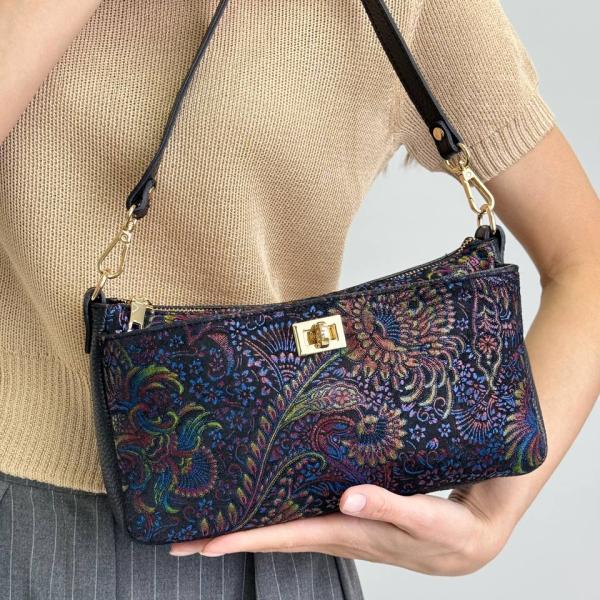 Сумка женская кожаная черная FM1706G