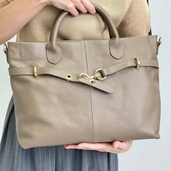 Сумка женская кожаная тауп FM1707A