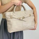 Сумка женская кожаная бежевая FM1707B