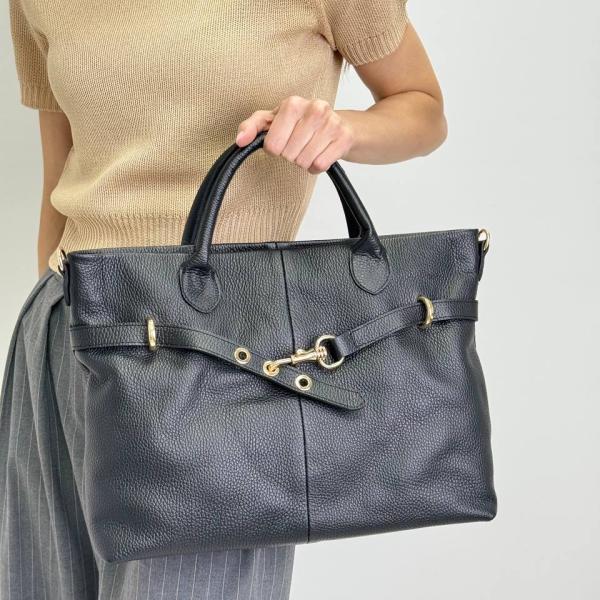 Сумка женская кожаная черная FM1707C