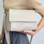 Сумка жіноча шкіряна бежева FM1709B