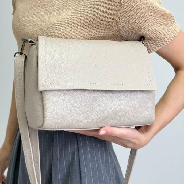 Сумка жіноча шкіряна бежева FM1709B