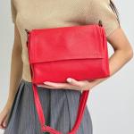Сумка жіноча шкіряна червона FM1709D