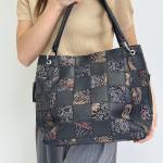 Сумка женская кожаная черная FM1209EF