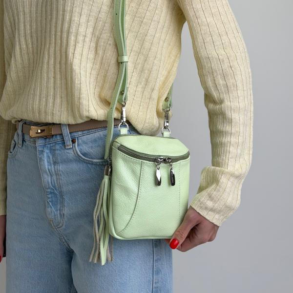 Сумка жіноча шкіряна оливкова FM1383H