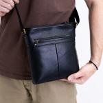 Сумка чоловіча шкіряна чорна FM1716B