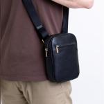 Сумка чоловіча шкіряна чорна FM1717B