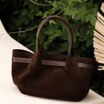 Сумка жіноча шкіряна шоколадна FM1719A