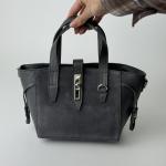 Сумка жіноча шкіряна графіт FM1721A