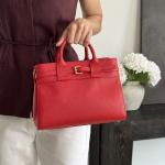 Сумка женская кожаная красная FM1723A