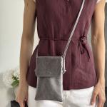 Сумка женская кожаная графит FM1549D