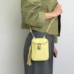 Сумка женская кожаная желтая FM1383M